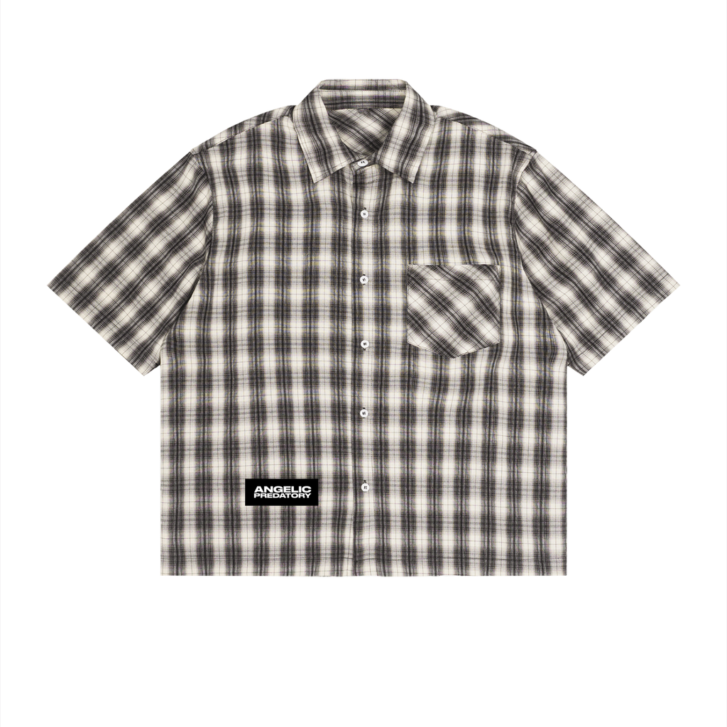 Unisex Boxy Plaid Short Sleeve Shirt