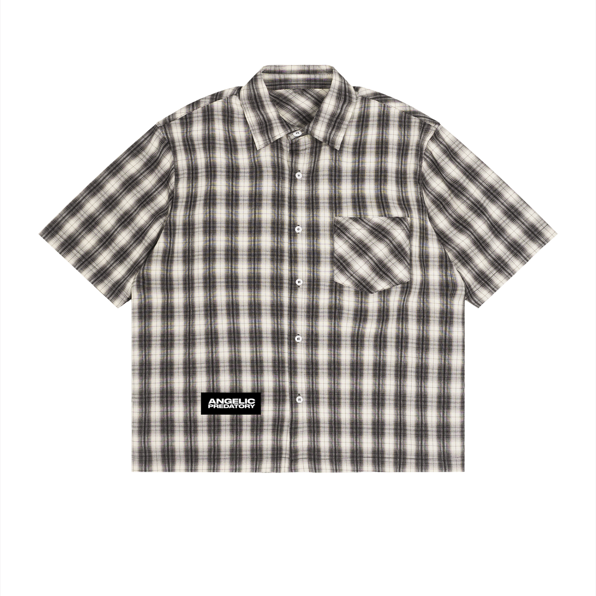 Unisex Boxy Plaid Short Sleeve Shirt
