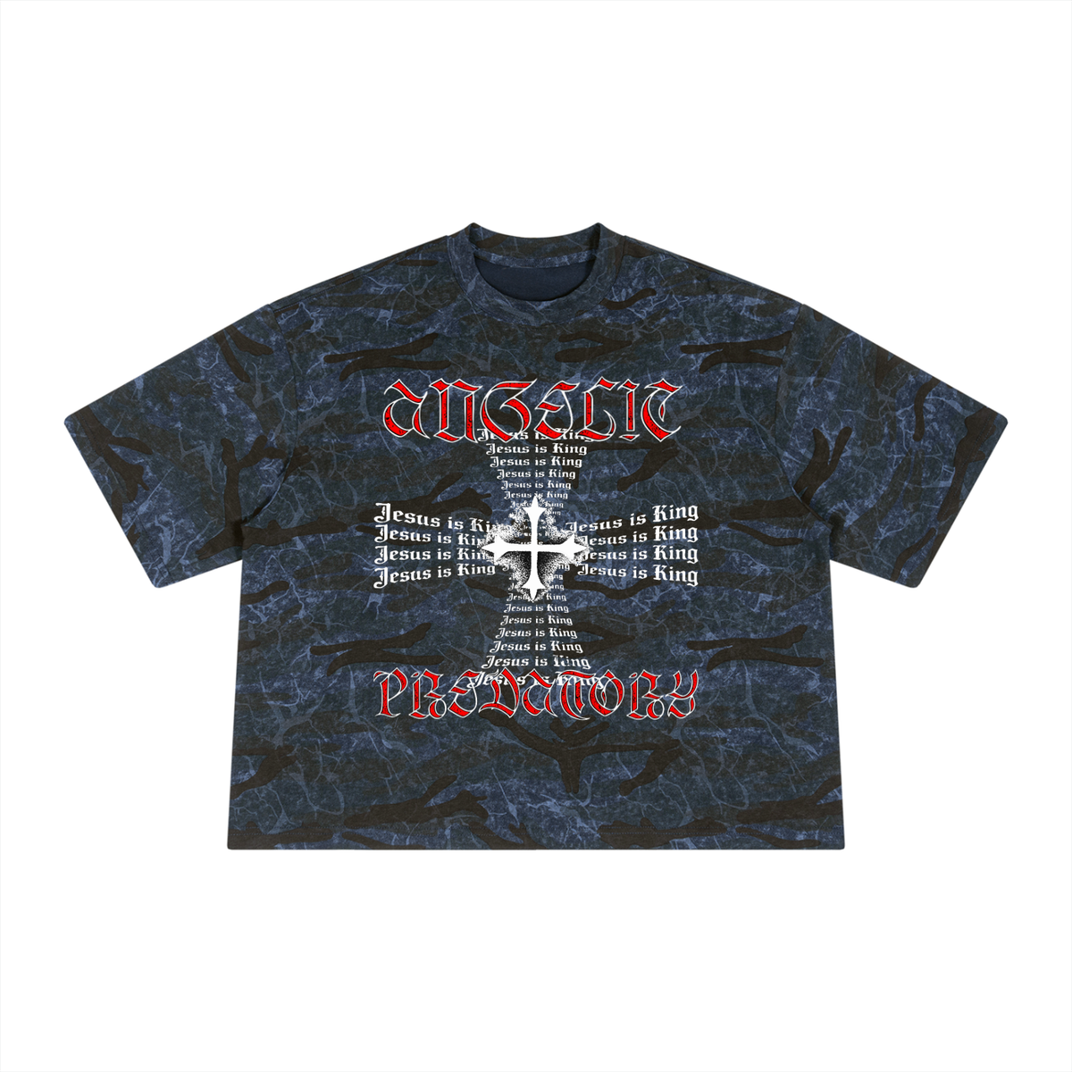 Unisex Boxy Camo Print T-Shirt