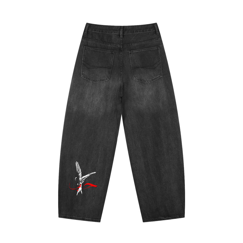 Men's Sunfade Vintage Wash Barrel Leg Jeans