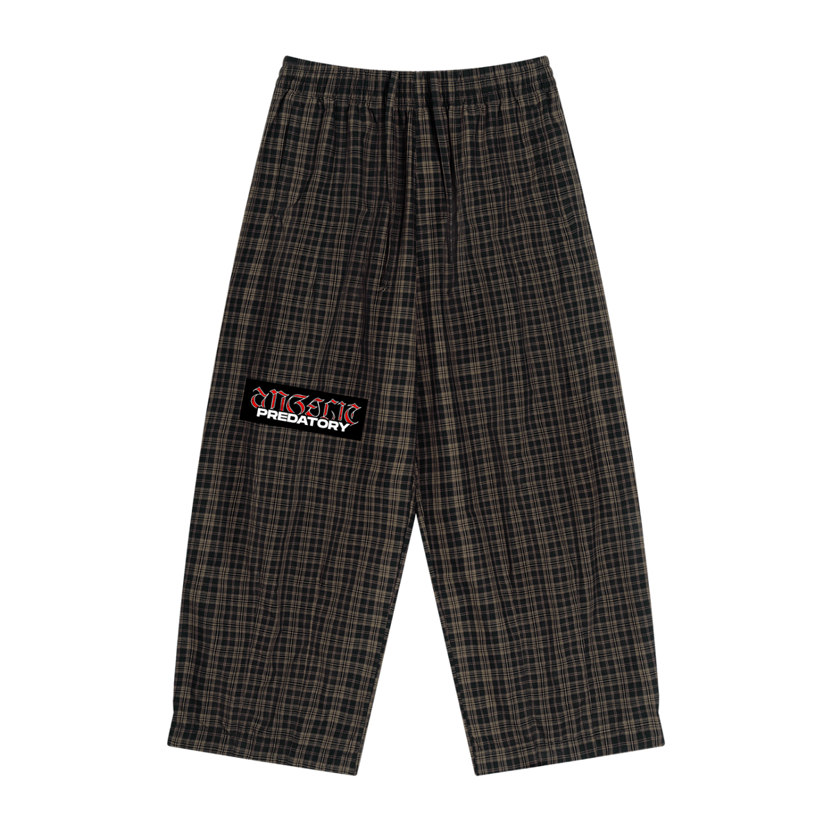 Unisex Plaid Wide Leg Pants