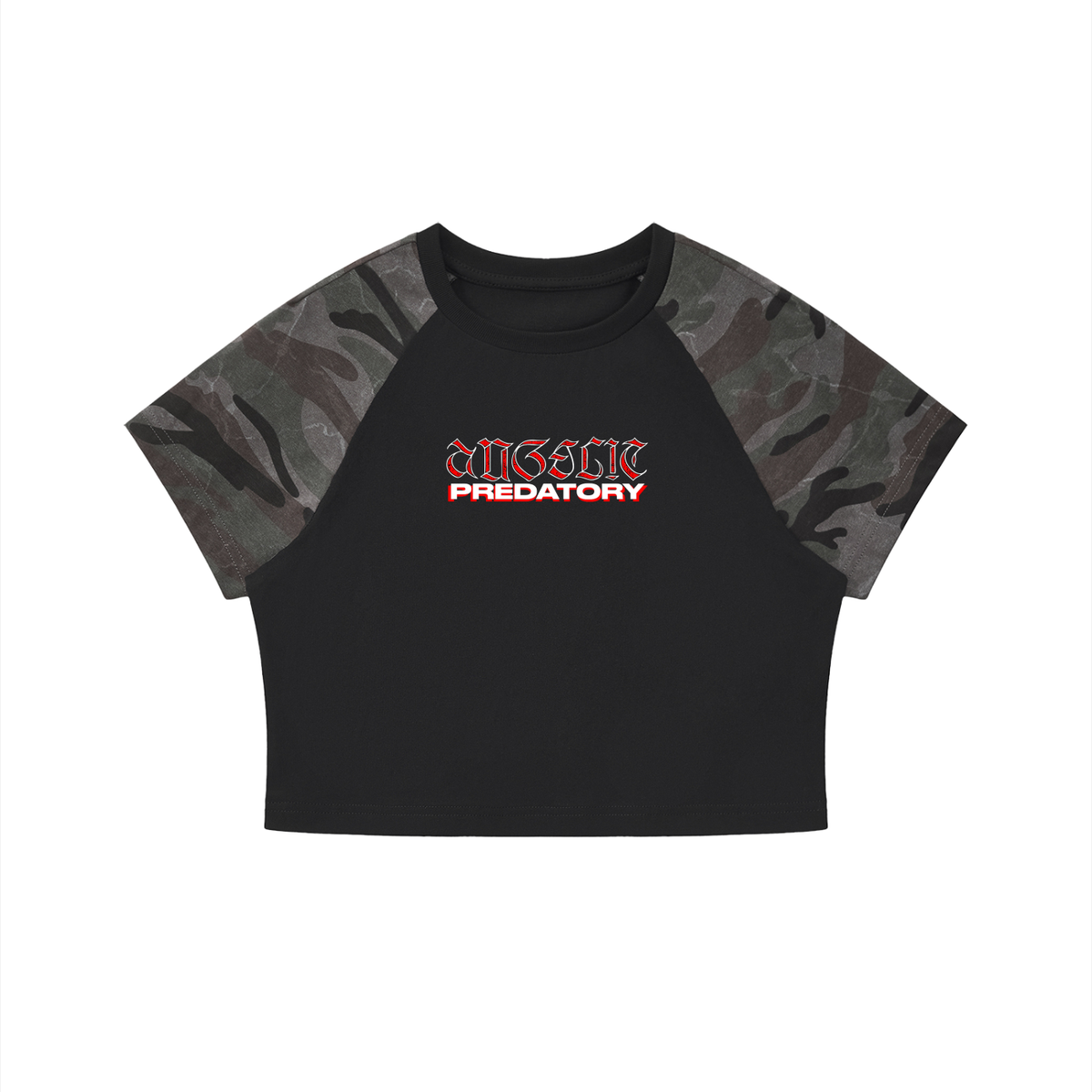Women’s Camo Raglan Crop T-Shirt