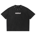 Unisex Washed Boxy Studded T-Shirt