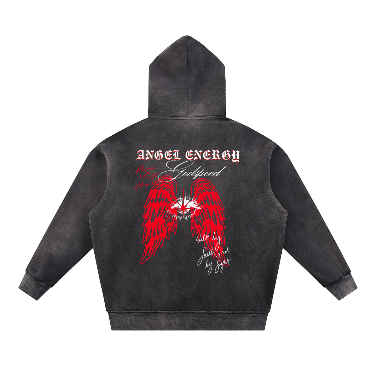 Sun Fade Contrast Tape Fleece Hoodie