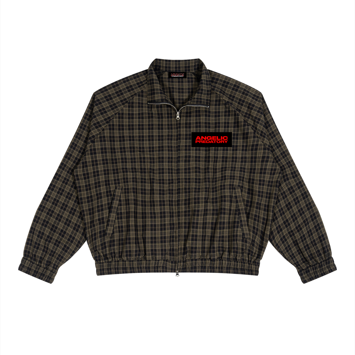 Unisex Plaid Full-Zip Track Jacket