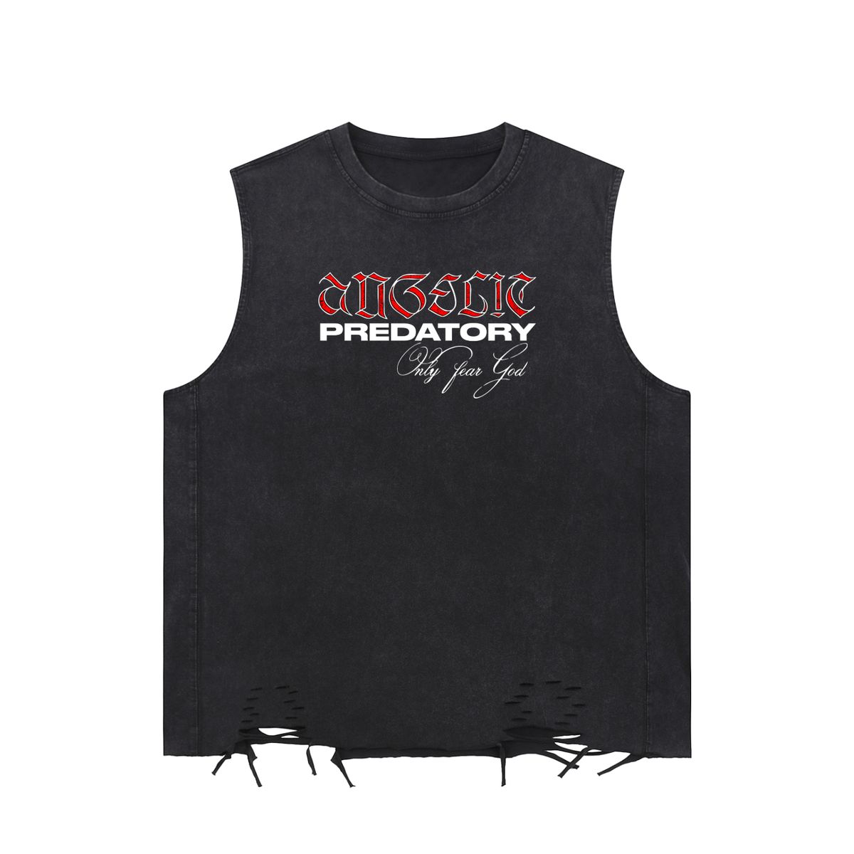 Snow Washed Raw-Hem Tank Top