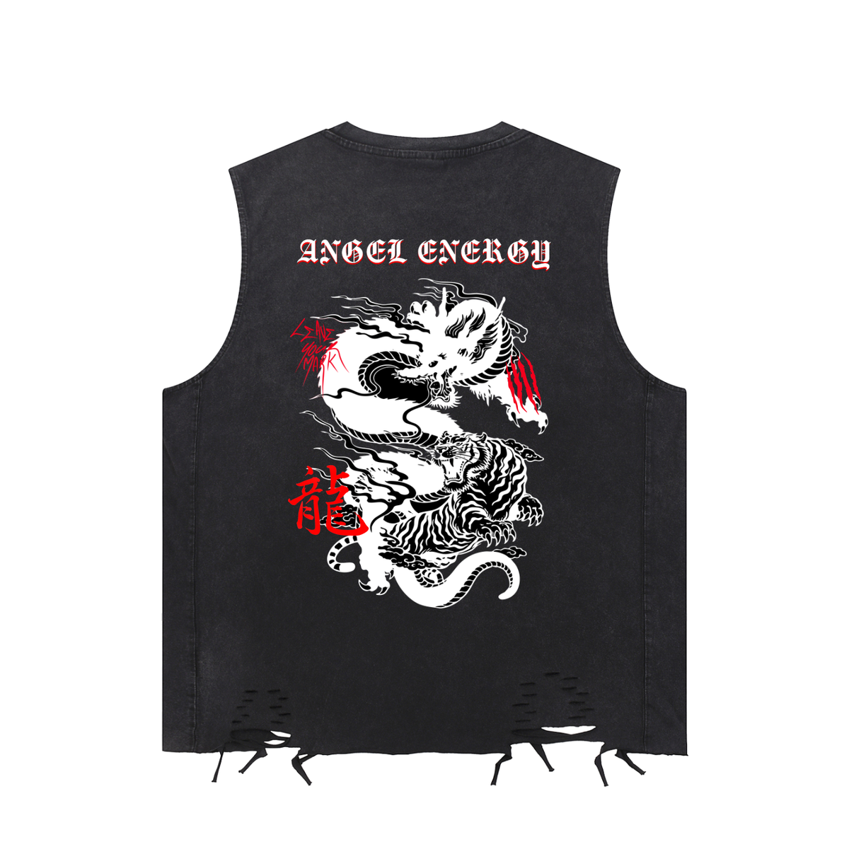 Snow Washed Raw-Hem Tank Top