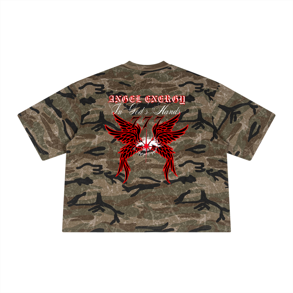 Unisex Boxy Camo Print T-Shirt