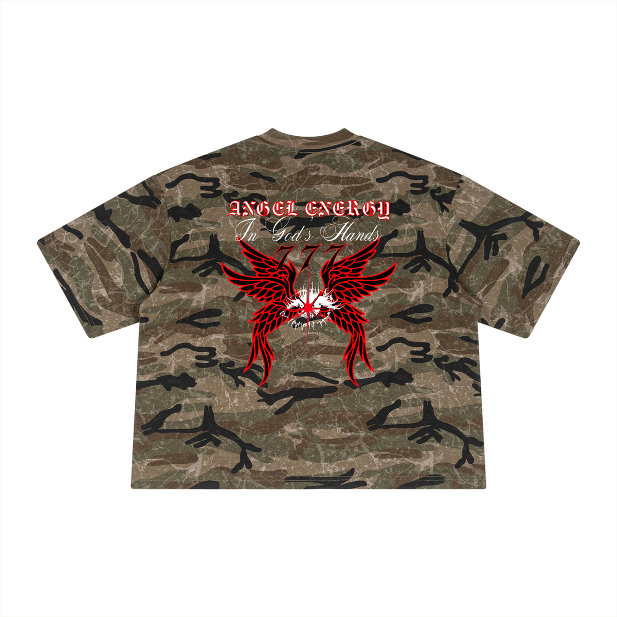 Unisex Boxy Camo Print T-Shirt