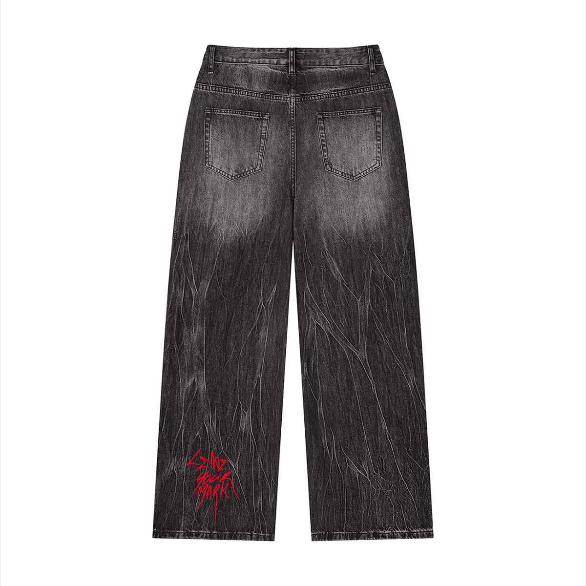 Men’s Vintage Wash Wide Leg Jeans
