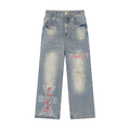 Vintage Wash Distressed Denim Jeans