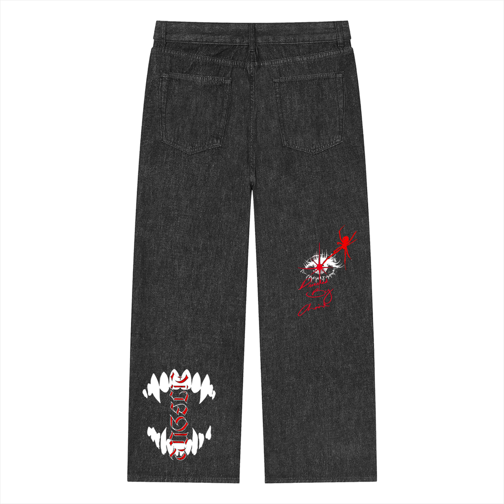 Unisex Vintage Wash Straight Leg Jeans