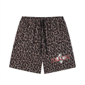 Unisex Heavyweight Leopard Drawstring Shorts