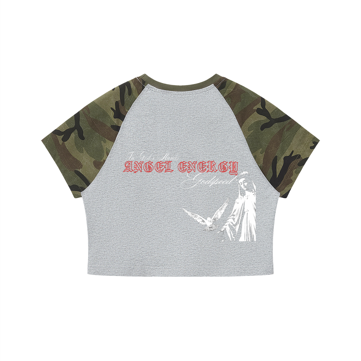 Women’s Camo Raglan Crop T-Shirt