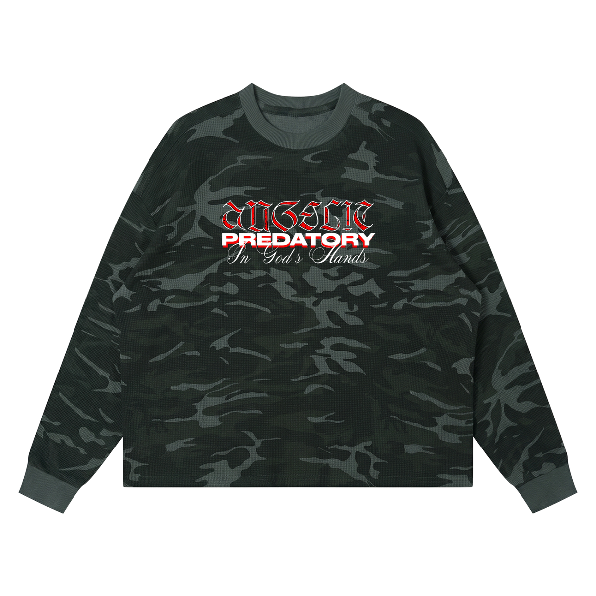 Unisex Waffle Boxy Long Sleeve T-Shirt